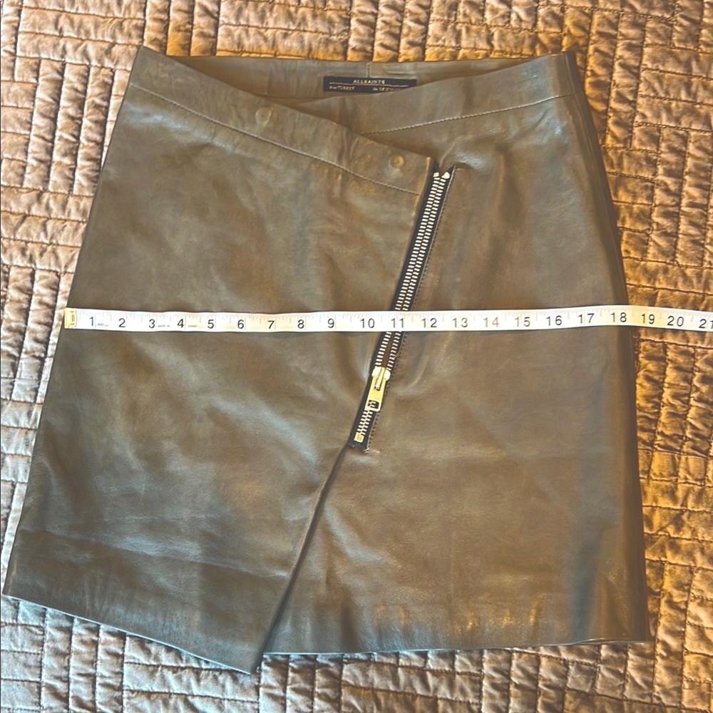 All Saints Silver Mini Skirt - Picture 5 of 7